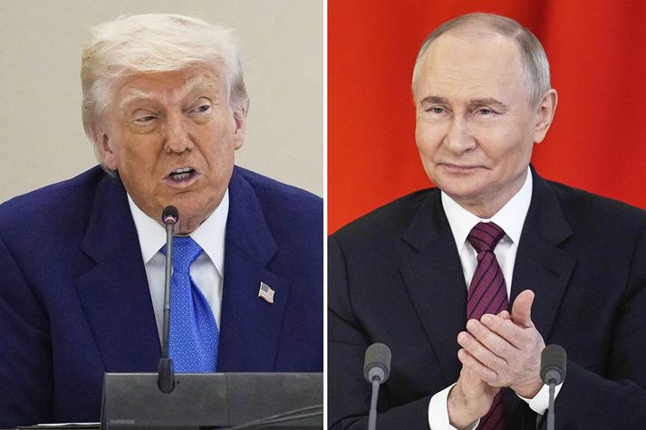 Donald Trump og Vladimír Pútín, forsetar Bandaríkjanna og Rússlands.