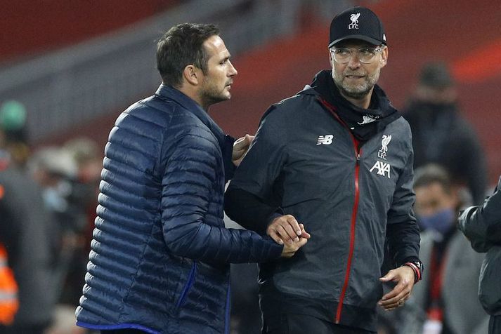 Frank Lampard svaraði Jürgen Klopp  en þetta er ekki í fyrsta sinn sem þeir eru ósammála.