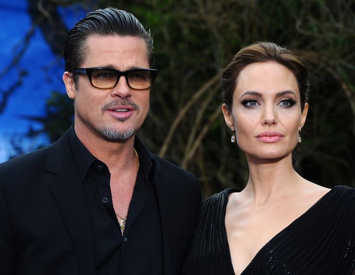 Brad Pitt og Angelina Jolie á meðan allt lék í lyndi.