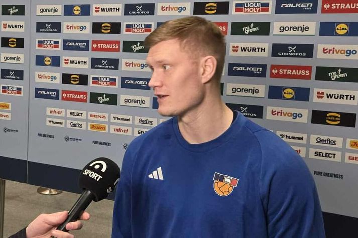 Ýmir Örn var frábær í vörninni í gær.