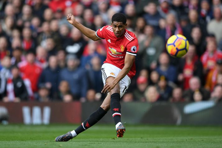 Rashford skorar annað marka sinna á Old Trafford í dag