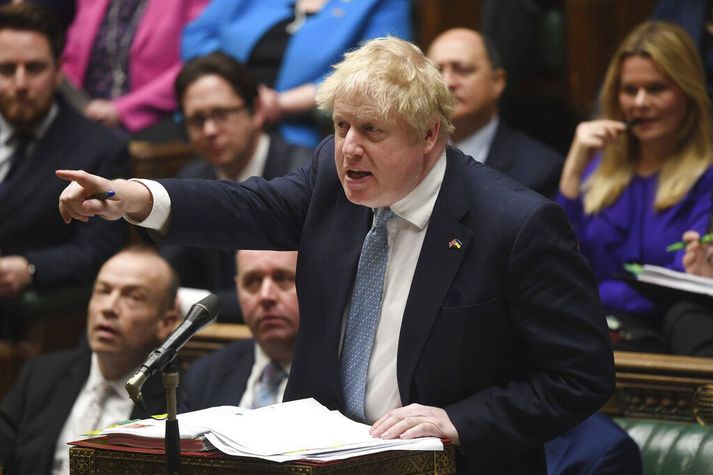 Boris Johnson forsætisráðherra var sektaður í seinustu viku eftir að hafa verið gestur í samkvæmum sem fóru í bága við sóttvarnalög.