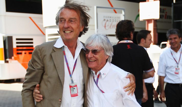 Luca di Montezemolo og Bernie Ecclestone stinga saman nefjum.