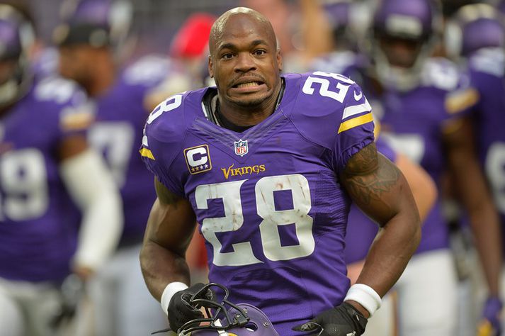 Adrian Peterson í leik með Vikings.