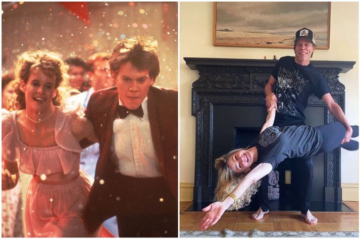 Kevin Bacon og eiginkona hans Kyra Sedgwick glöddu netverja með þátttöku sinni í nýrri Footloose áskorun á Tiktok. 