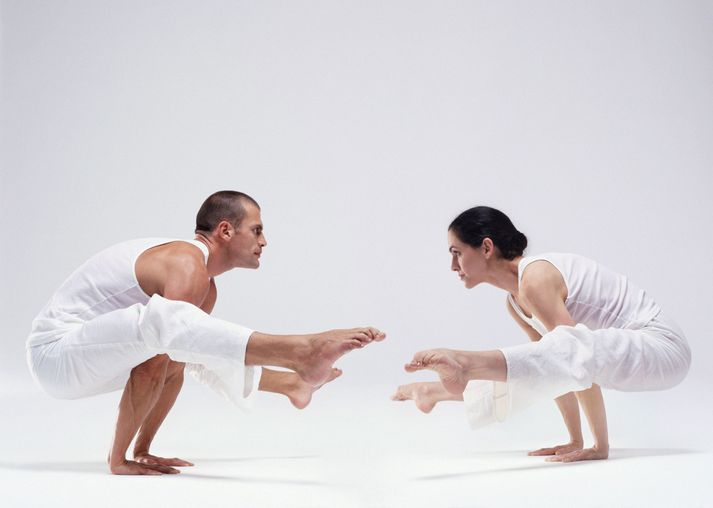 Couple practising yoga (Digital Composite)