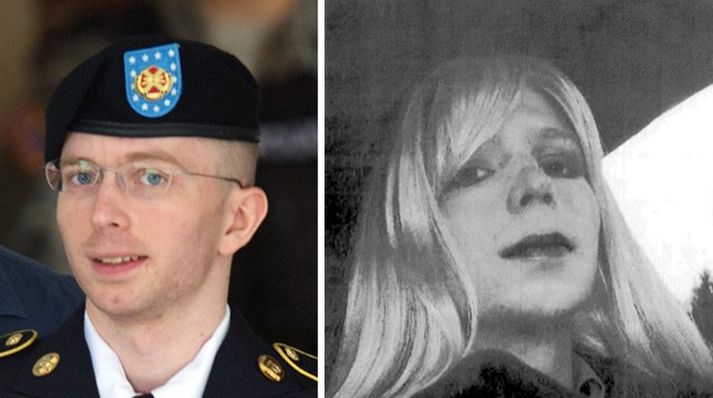 Chelsea Manning afplánar nú dóm í Fort Leavenworth fangelsinu.