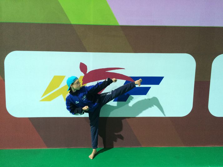 Ágúst þykir einn efnilegasti taekwondo kappi landsins.