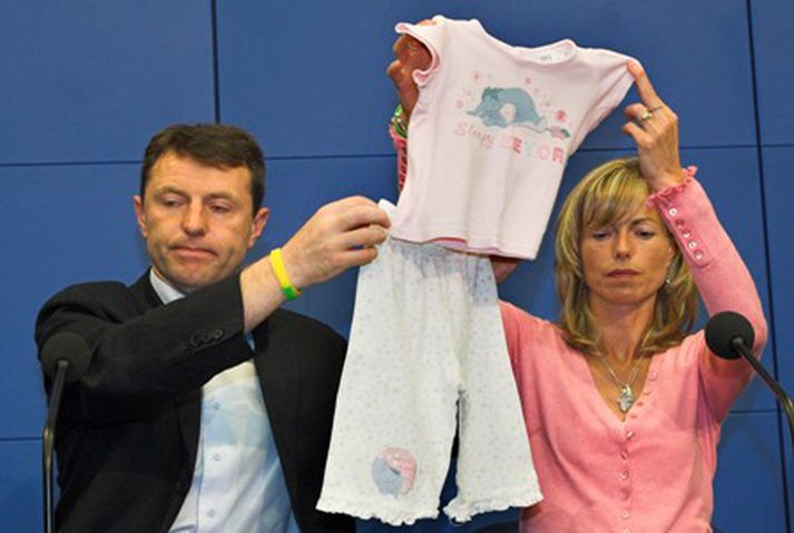 Gerry og Kate McCann á blaðamannafundi í Berlín í morgun.