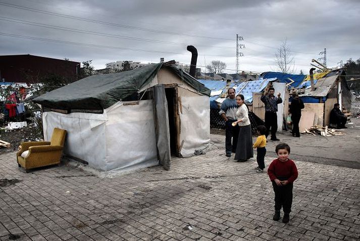Þúsund Róma-sígaunar koma til Ítalíu í hverjum mánuði til að setjast þar að. Myndin er tekin við borgina Lyon í Frakklandi.
