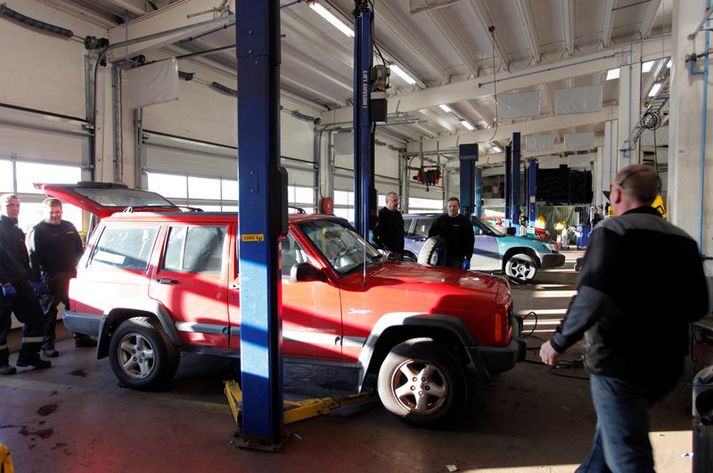 Frá verkstæði Vöku í Skútuvogi.