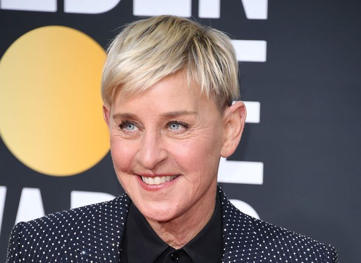 Ellen DeGeneres á Golden Globe verðlaunaafhendingunni í janúar á þessu ári.