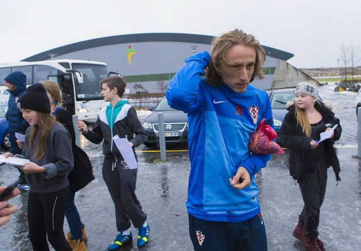 Luka Modric er að sjálfsögðu í byrjunarliði Króata.