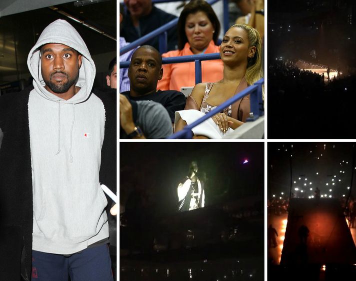 Kanye West lét allt flakka á tónleikum í gær.