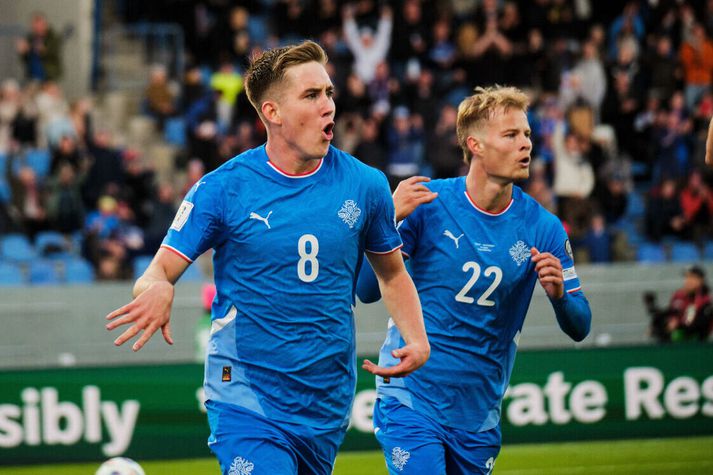 Ísak Bergmann Jóhannesson skoraði tvívegis í fyrri leiknum við Asera.