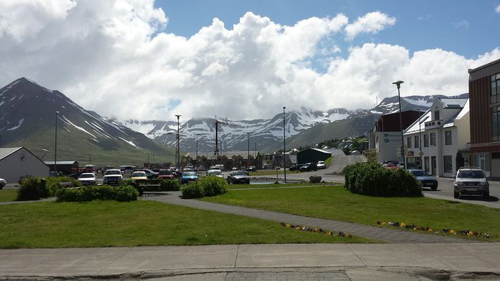 Myndin var tekin á Siglufirði á þriðja tímanum í dag.