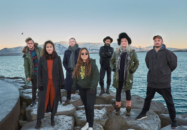 Hópurinn bak við Sónar hátíðina, þau Steinþór Helgi Arnsteinsson, Gyða Lóa Ólafsdóttir, Ásgeir Guðmundsson, Sigga litla Ólafsdóttir, DJ Margeir, Sandra Barilli og Egill Tómasson. 