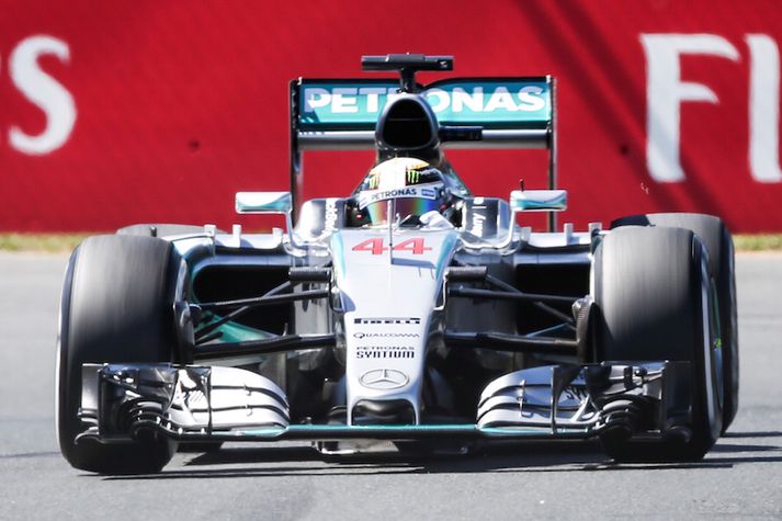 Mercedes voru ósnertanlegir á æfingum í nótt.