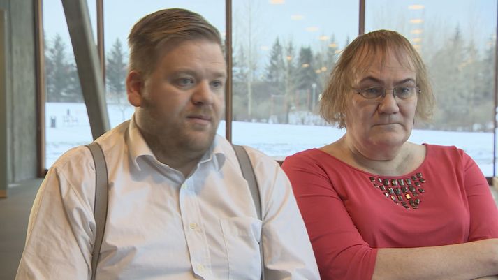 Hannes Óli og Anna Margrét í þættinum 19:10 á Stöð 2 í gær.