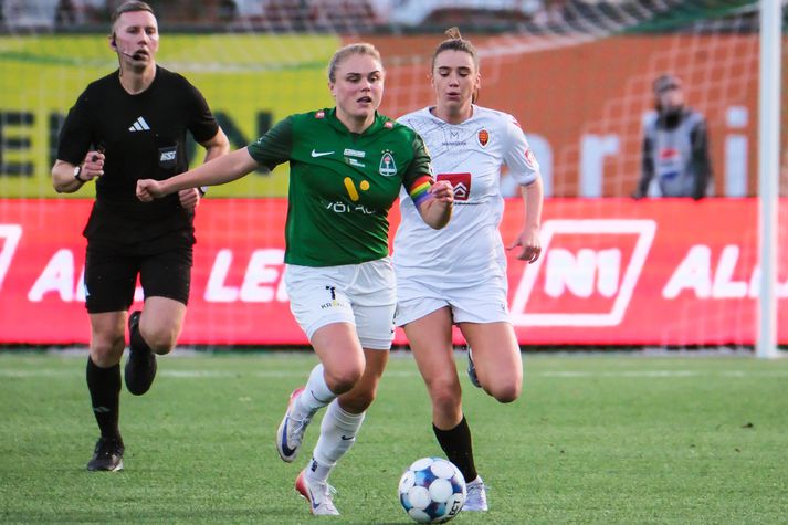 Agla María er fyrirliði Íslandsmeistaranna. 