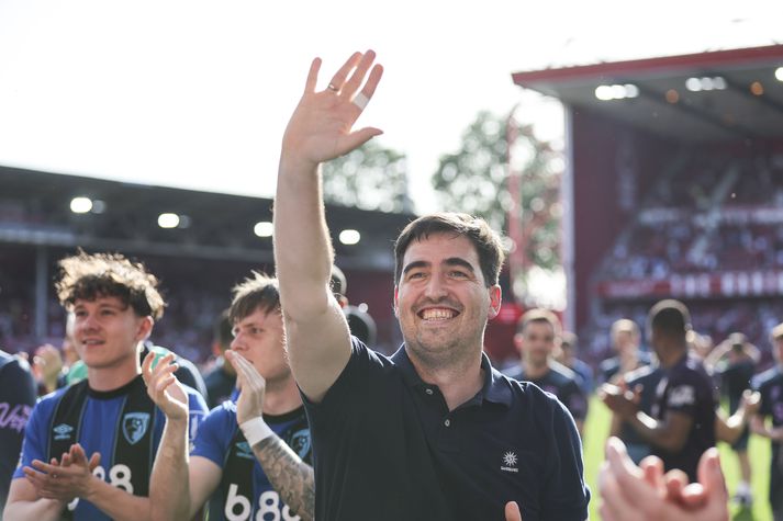 Andoni Iraola sést hér eftir síðasta leik sinn sem stjóri Bournemouth en nú færir hann sig norður til Liverpool.
