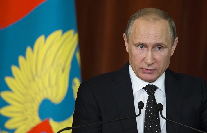 Vladimir Putin, forseti Rússlands, er eflaust ánægður með gengi síns flokks.