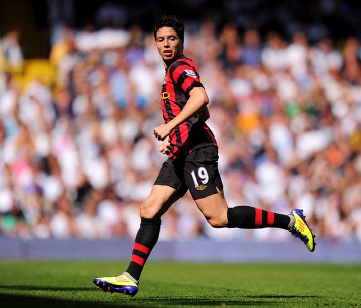 Nasri í leiknum gegn Tottenham í dag.