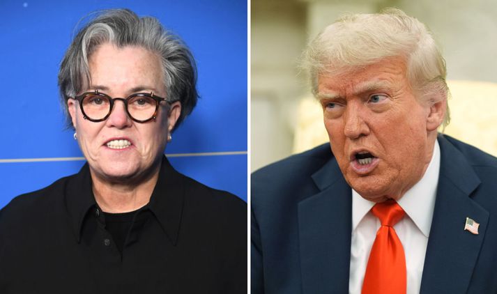 Grínistinn Rosie O'Donnell og Donald Trump hafa reglulega átt í orðaskaki undanfarin ár.