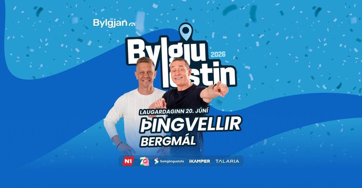 Svali og Ívar Guðmunds stjórna Bylgjulestinni á morgun laugardag á Þingvöllum.