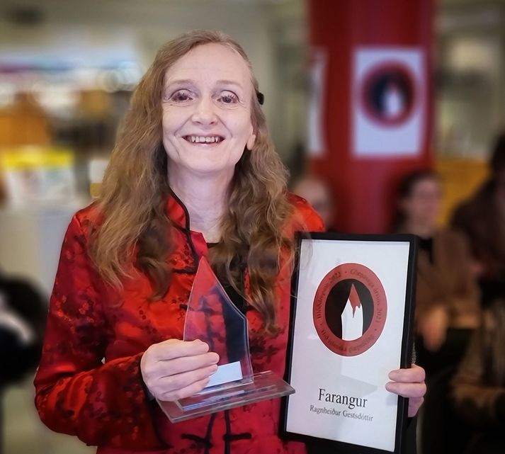 Ragnheiður Gestsdóttir hlaut Blóðdropann í ár fyrir bókina Farangur.
