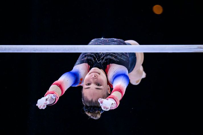 Eyþóra Þórsdóttir er í hópi fremstu fimleikakvenna heims og keppir á Ólympíuleikunum í París í sumar.