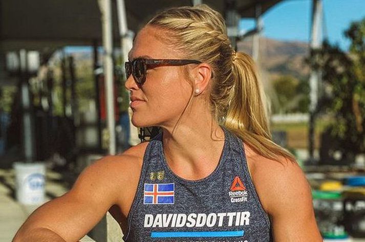 Katrín Tanja Davíðsdóttir í kvöldsólinni í Kaliforníu.