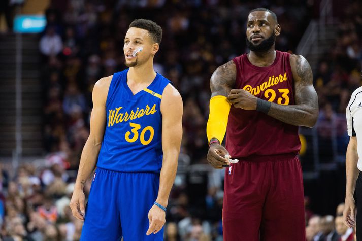 Steph Curry hjá Golden State og LeBron James hjá Cleveland eru mjög mikilvægir sínum liðum. 