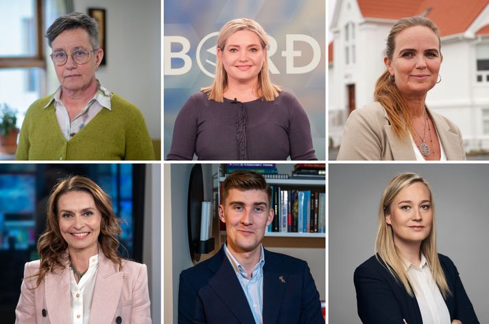 Þau ræða málin í Sprengisandi.