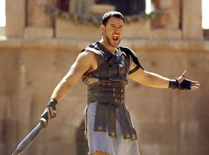 Russell Crowe fékk Óskarinn fyrir leik sinn í Gladiator.