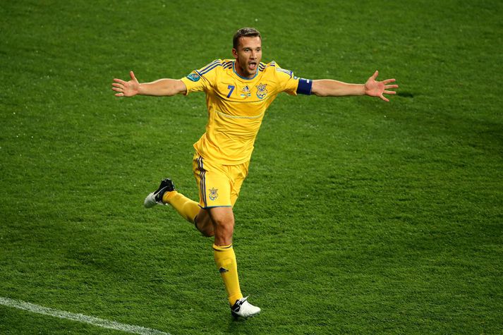 Shevchenko fagnar marki í kvöld.