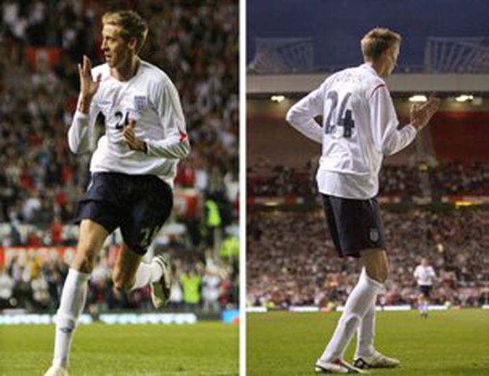 Peter Crouch sló í gegn á heimsvísu þegar hann tók "róbotinn"