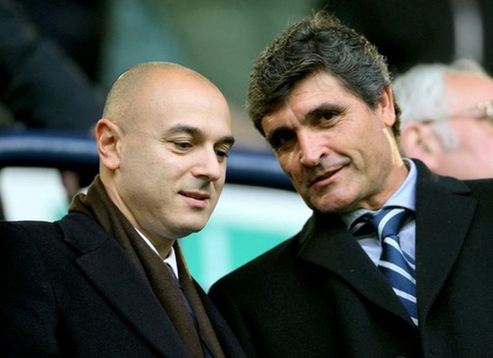 Daniel Levy, stjórnarformaður Tottenham, og Juande Ramos knattspyrnustjóri liðsins.