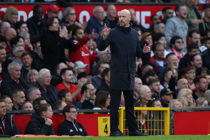 Erik ten Hag á hliðarlínunni í dag.