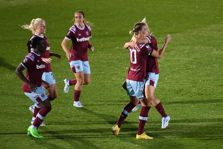 Dagný Brynjarsdóttir reyndist hetja West Ham í dag.