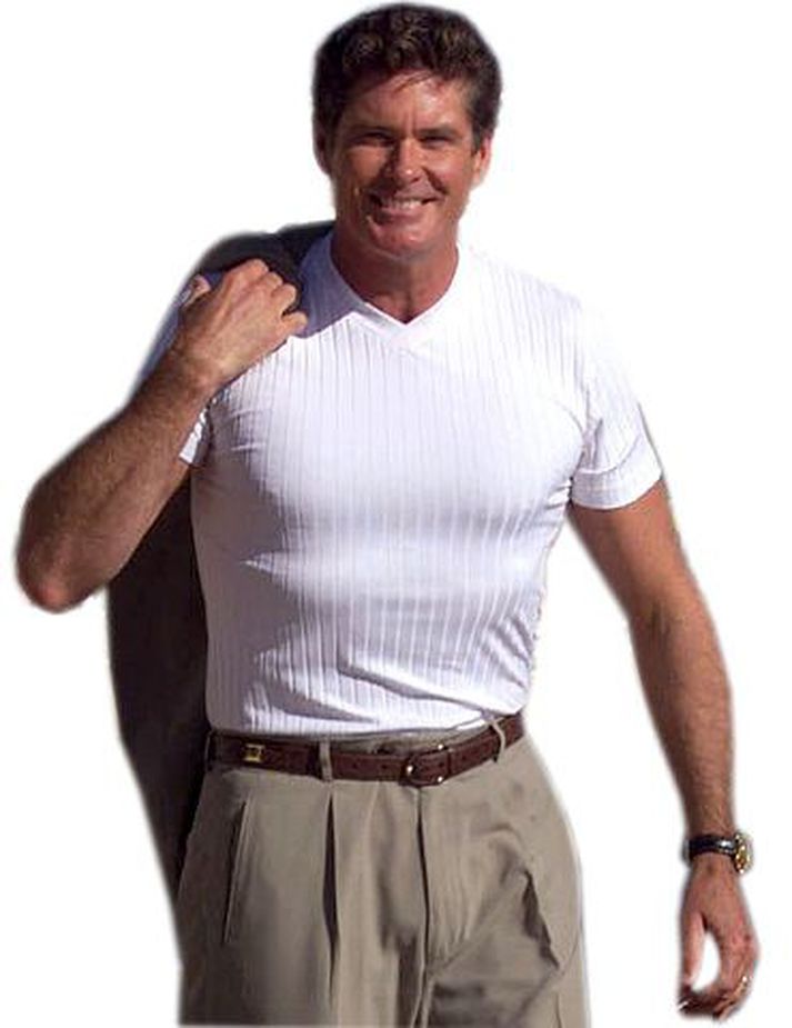 David Hasselhoff Gamla Baywatch-stjarnan reyndi við bresku leikkonuna Kate Beckinsale á dögunum.