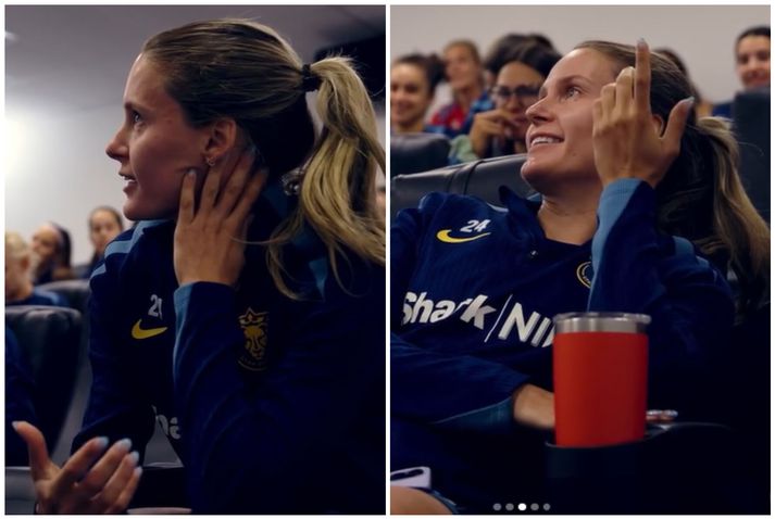 Cloé Eyja Lacasse þakkaði fyrir stuðninginn á liðsfundi Utah Royals þegar tilkynnt að hún væri loksins laus af meiðslalistanum.