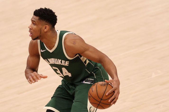 Giannis Antetokounmpo var magnaður í nótt eins og svo oft áður.