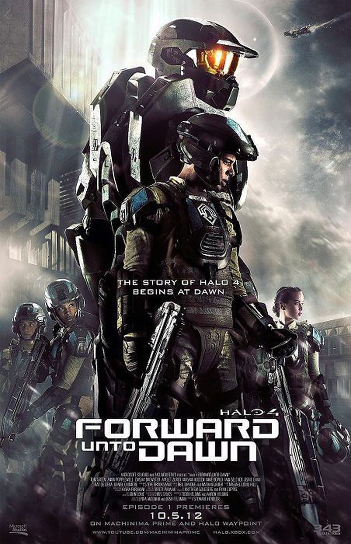 Plakat kvikmyndarinnar Halo 4: Forward Unto Dawn frá árinu 2012.