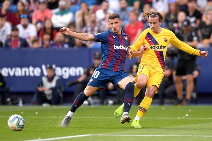 Antoine Griezmann og félagar fengu skell gegn Levante