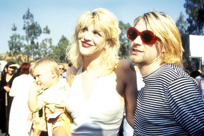 Courtney Love og Kurt Cobain á MTV-verðlaunahátíðinni árið 1993.