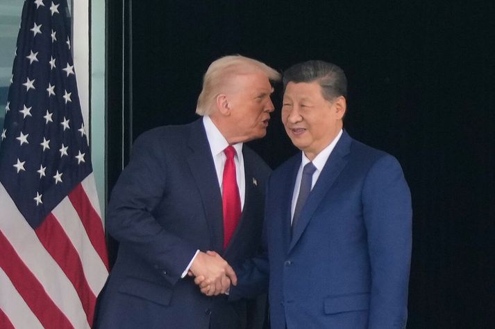 Donald Trump og Xi Jinping í Suður-Kóreu.