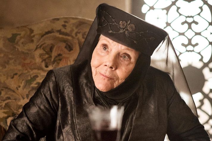 Diana Rigg í hlutverki Olenna Tyrell í Game of Thrones.