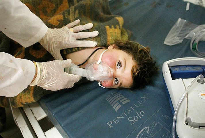 Sýrlenski herinn er meðal annars sagður hafa notað efnavopn þegar hann réðst á Khan Sheikhoun í apríl.