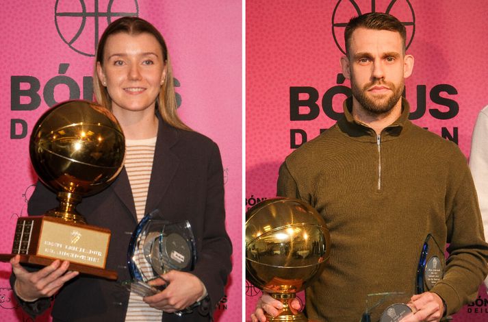 Þóra Kristín Jónsdóttir og Ægir Þór Steinarsson voru valin best í Bónus-deildunum 2024-25.